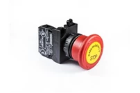 CP Series Plastic 1NC Emergency 40 mm Turn to Release with Label Red 22 mm Control Unit